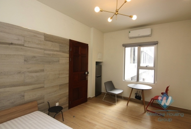 Clean and bright 1 bedroom apartment with simple design for rent in Doi Can Street, Ba Dinh District